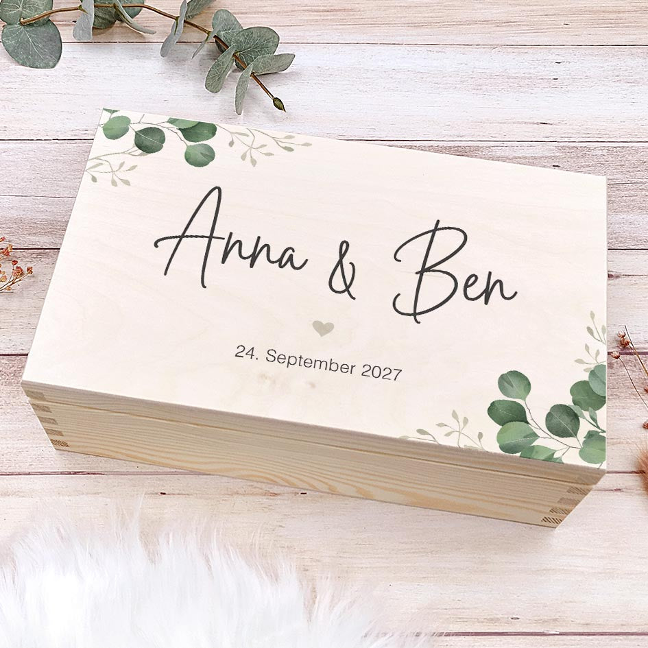 glückwunschkarten hochzeit aufbewahren Erinnerungskiste ❤️ Personalisierte Holzbox fürs Brautpaar – Herzensprojekt Manufaktur anlass__familienfest Aldi Nord Prospekt – Größe:Mittel