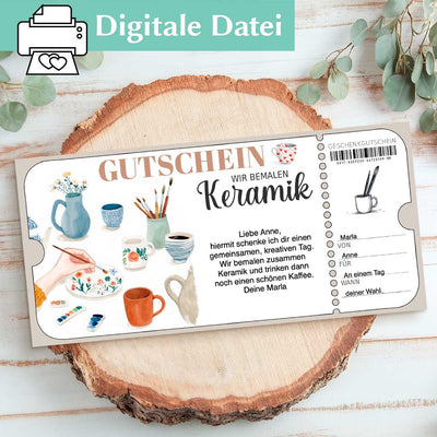 Gutschein Keramik bemalen