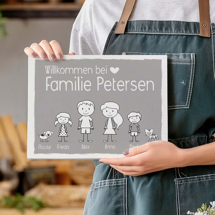 Türschild für die Familie TeeInBlue