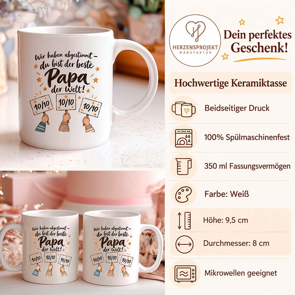 Tasse - Bester Papa - abgestimmt Printify