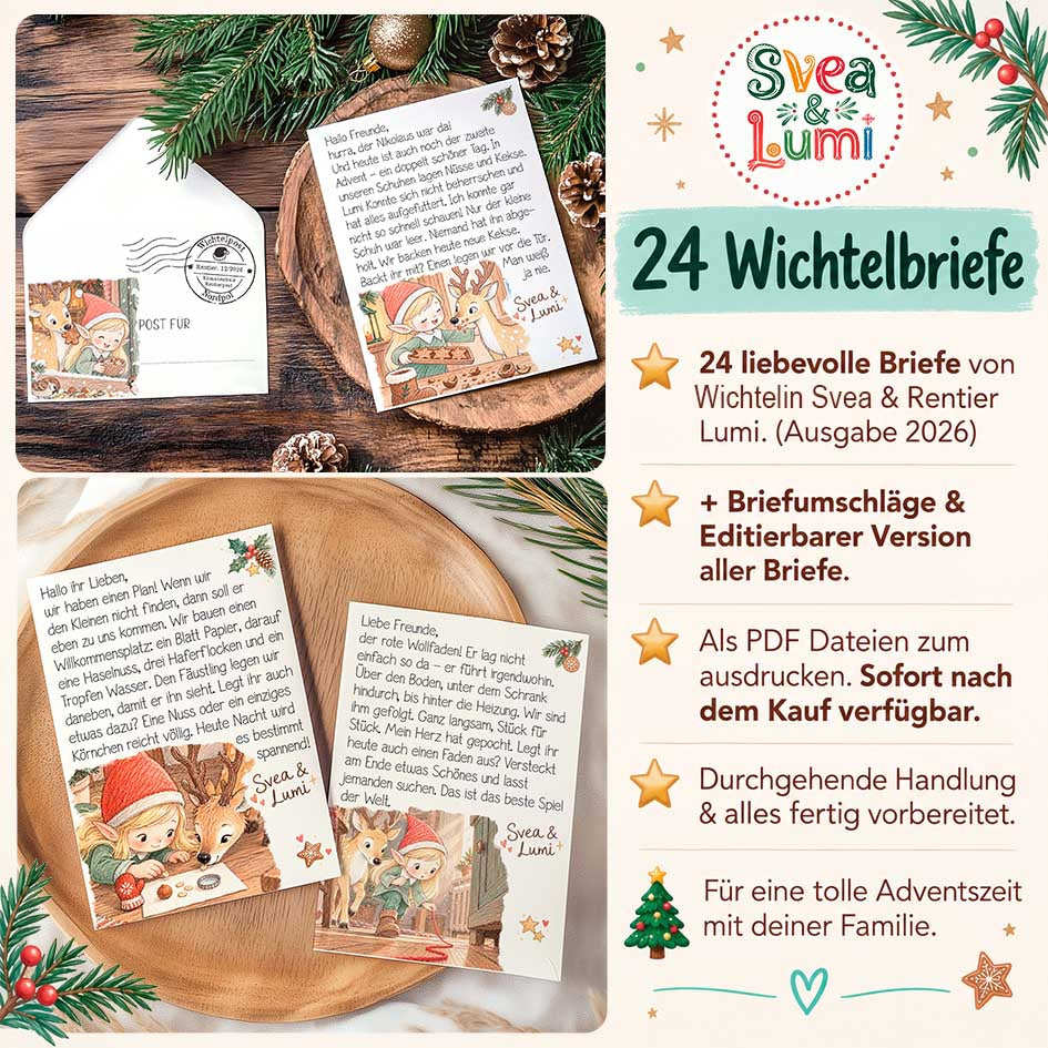 24 Wichtelbriefe Svea & Lumi 2026 Herzensprojekt Manufaktur