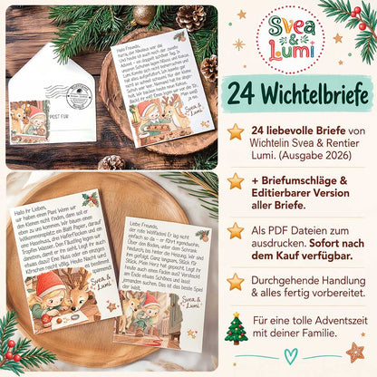 24 Wichtelbriefe Svea & Lumi 2026 Herzensprojekt Manufaktur
