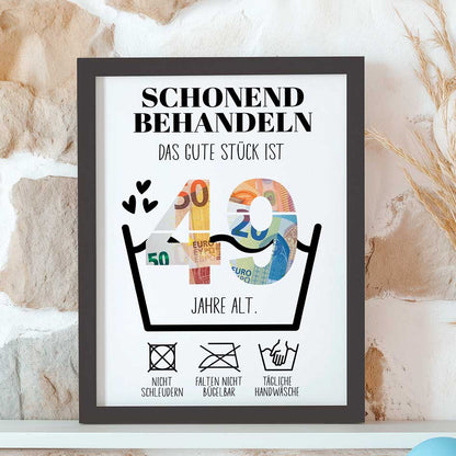 Geldgeschenk 49. Geburtstag im Rahmen merchOne