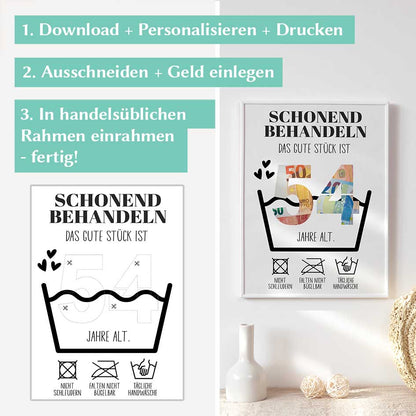 Geldgeschenk zum 54. Geburtstag Herzensprojekt Manufaktur