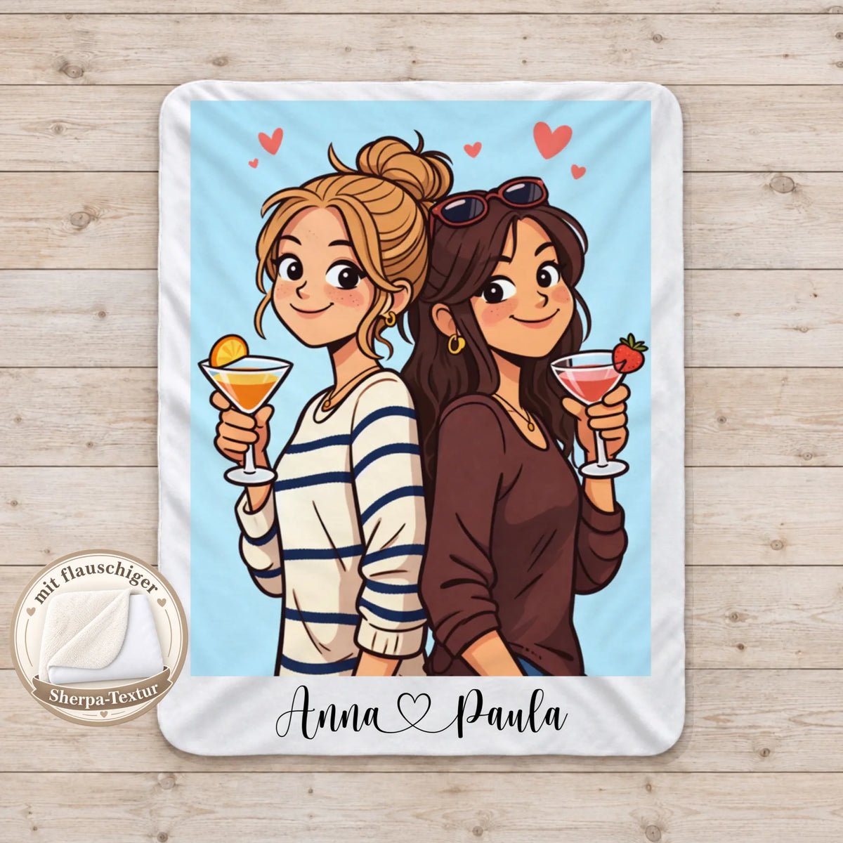 Decke beste Freundin Printify