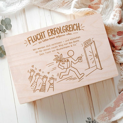 Abschiedsgeschenk Flucht erfolgreich Herzensprojekt Manufaktur