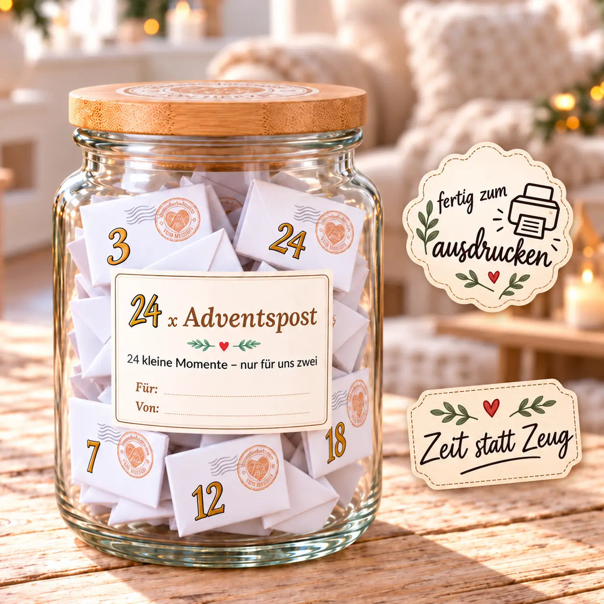 Adventskalender beste Freundin Herzensprojekt Manufaktur