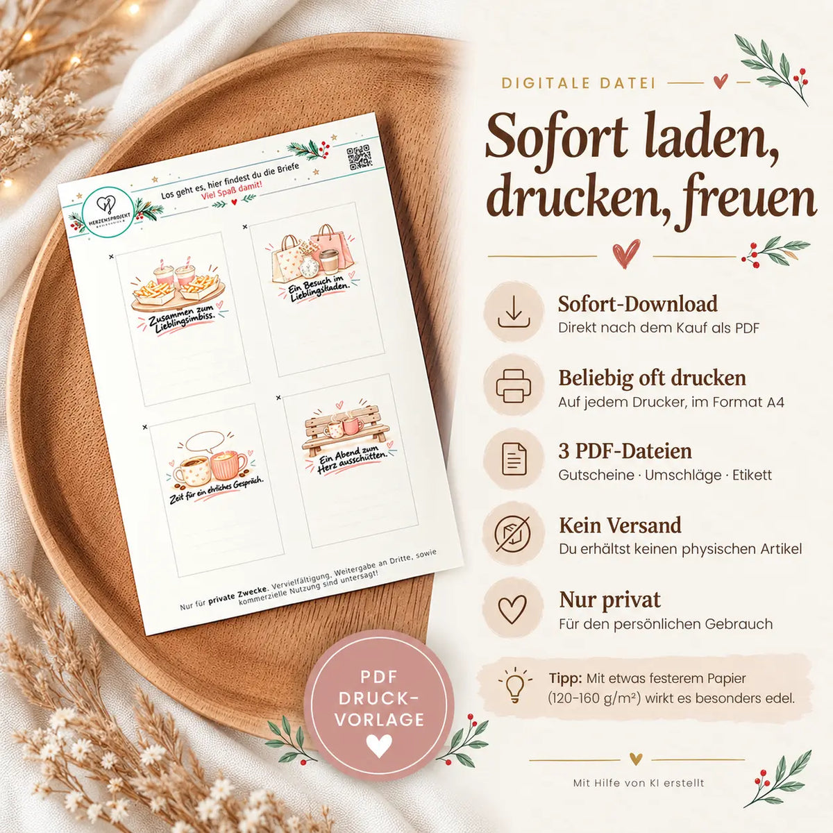 Adventskalender beste Freundin Herzensprojekt Manufaktur