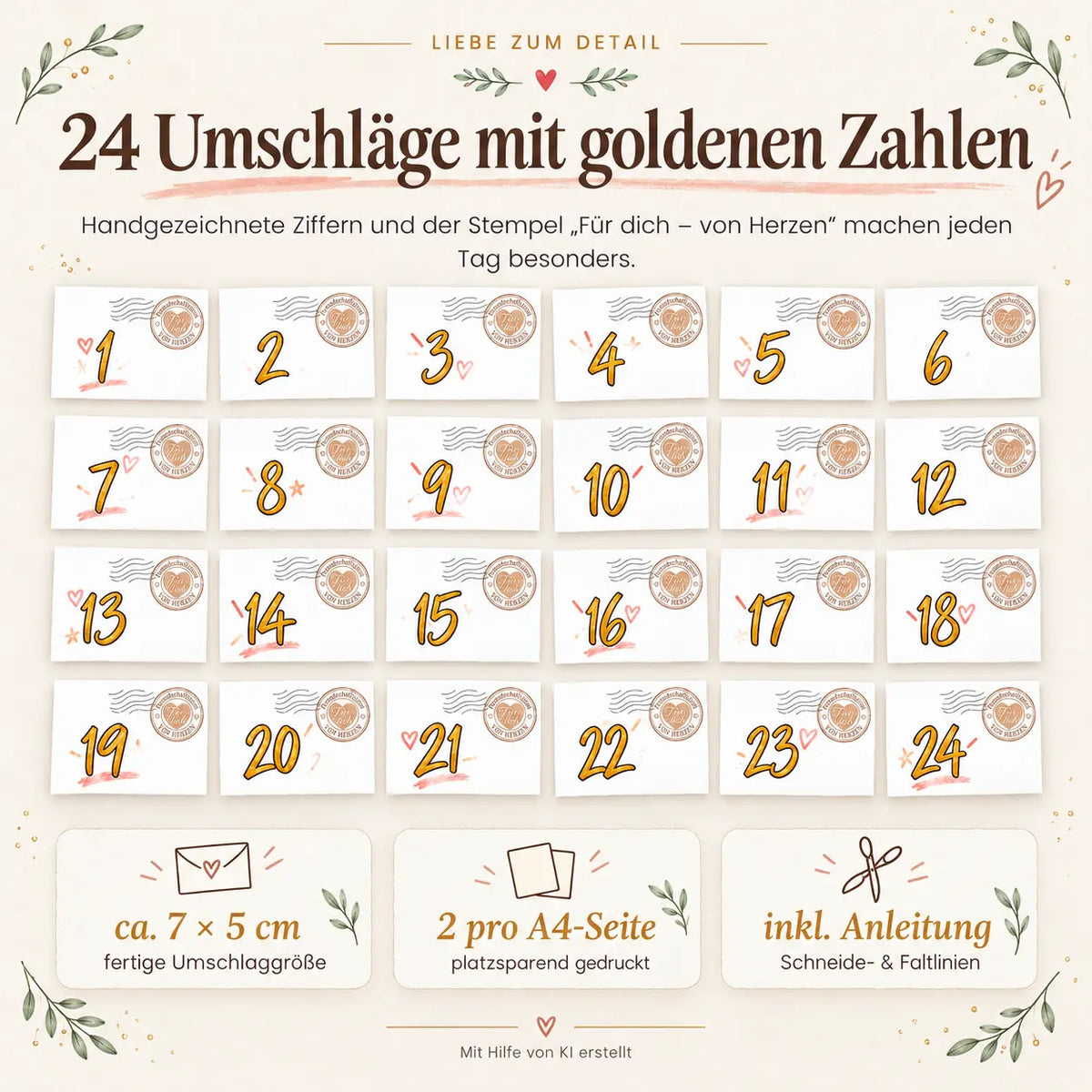 Adventskalender beste Freundin Herzensprojekt Manufaktur