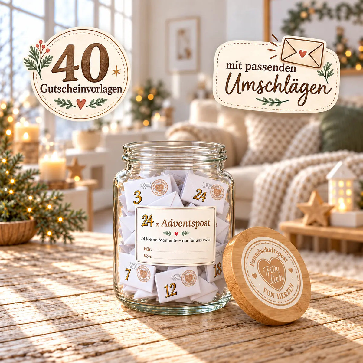 Adventskalender beste Freundin Herzensprojekt Manufaktur