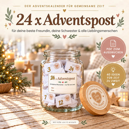 Adventskalender beste Freundin Herzensprojekt Manufaktur