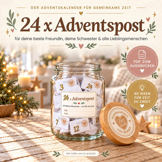 Adventskalender beste Freundin Herzensprojekt Manufaktur