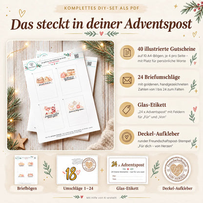 Adventskalender beste Freundin Herzensprojekt Manufaktur