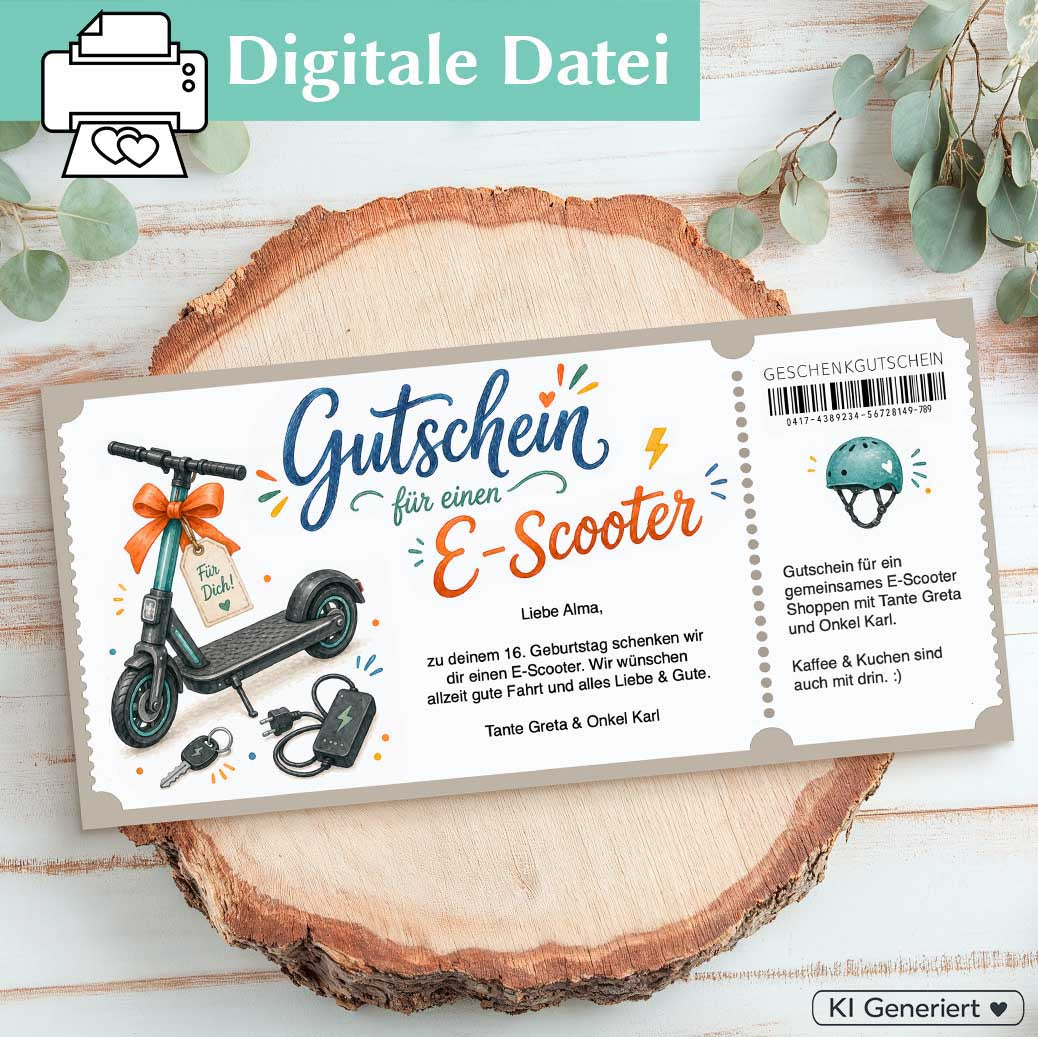 Gutschein E-Scooter Herzensprojekt Manufaktur