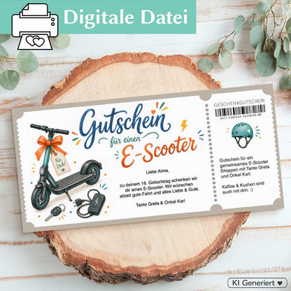Gutschein E-Scooter Herzensprojekt Manufaktur