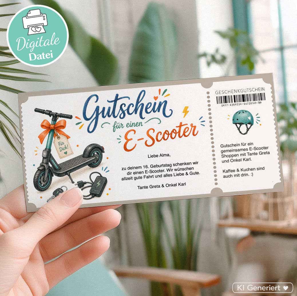 Gutschein E-Scooter Herzensprojekt Manufaktur