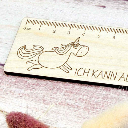 Holzlineal Einhorn