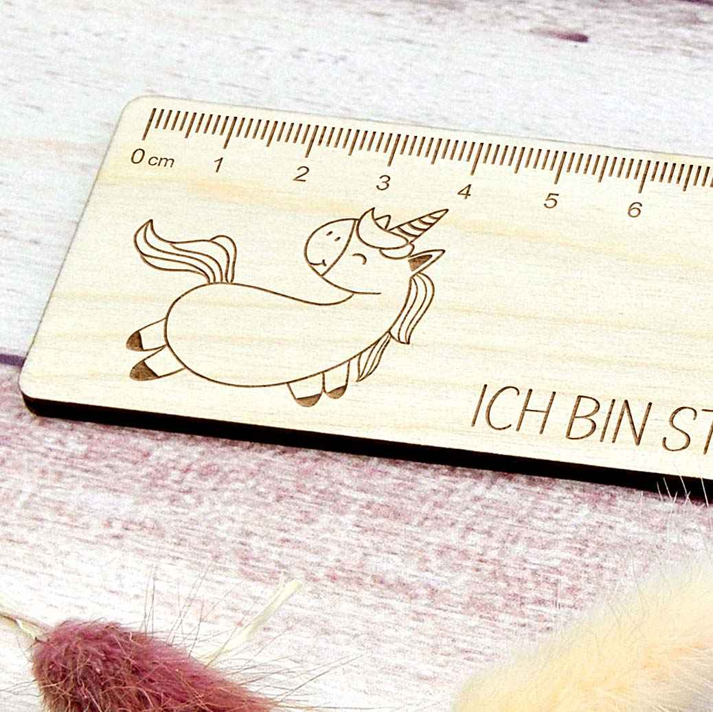 Holzlineal Einhorn