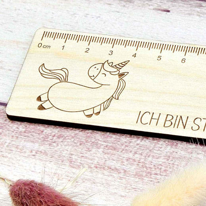 Holzlineal Einhorn