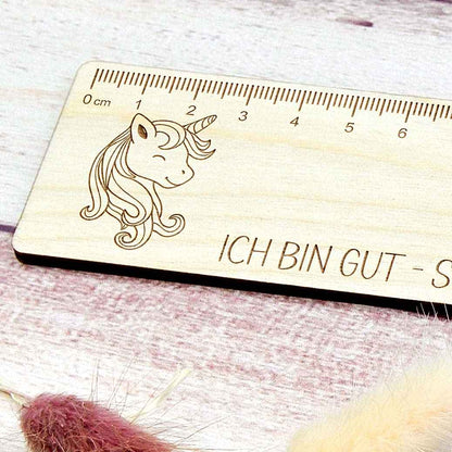 Holzlineal Einhorn