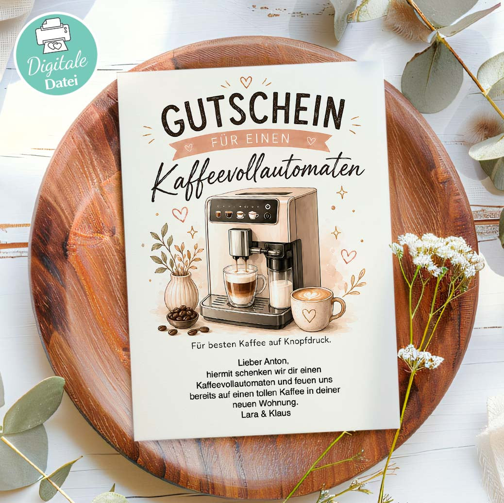 Gutschein Kaffeevollautomat Herzensprojekt Manufaktur