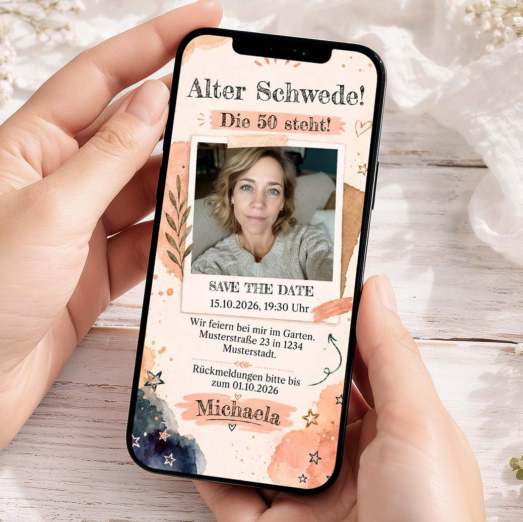Digitale Einladung mit Foto Herzensprojekt Manufaktur