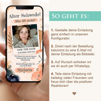 Digitale Einladung mit Foto Herzensprojekt Manufaktur
