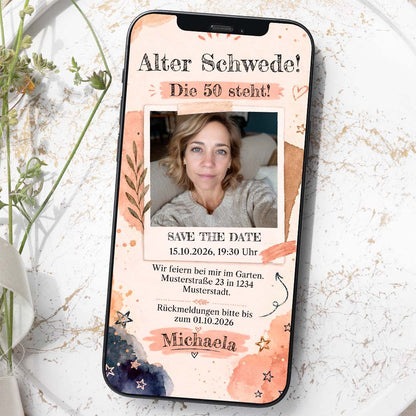 Digitale Einladung mit Foto Herzensprojekt Manufaktur