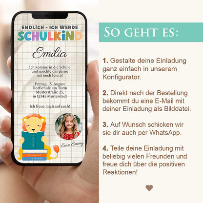 Einladung zur Einschulung Herzensprojekt Manufaktur