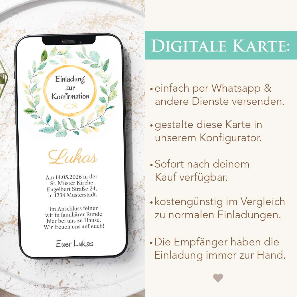 Einladung Konfirmation