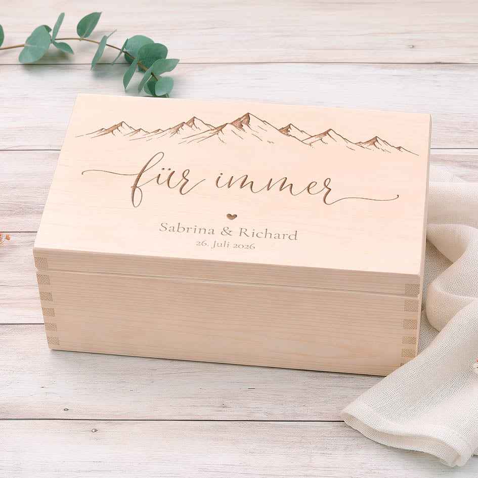 Erinnerungsbox Hochzeit Berge Meer
