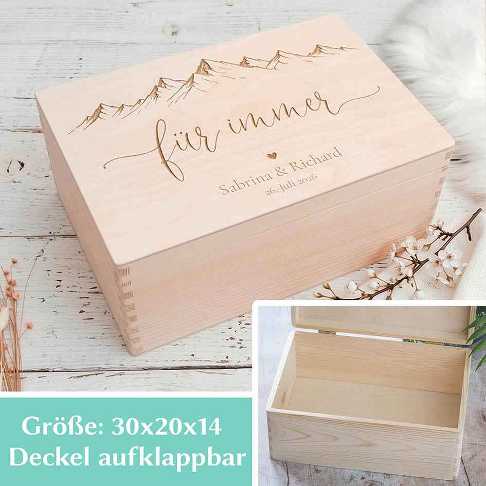Erinnerungsbox Hochzeit Berge Meer