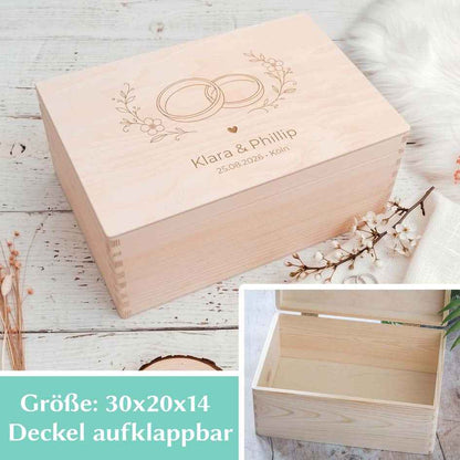 Holzkiste zur Hochzeit