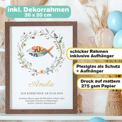 Geldgeschenk zur Kommunion im Rahmen copy