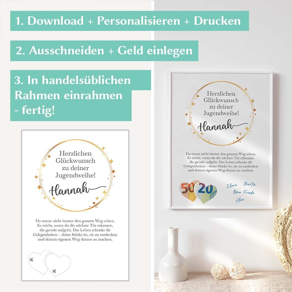 Geldgeschenk Jugendweihe Herzensprojekt Manufaktur