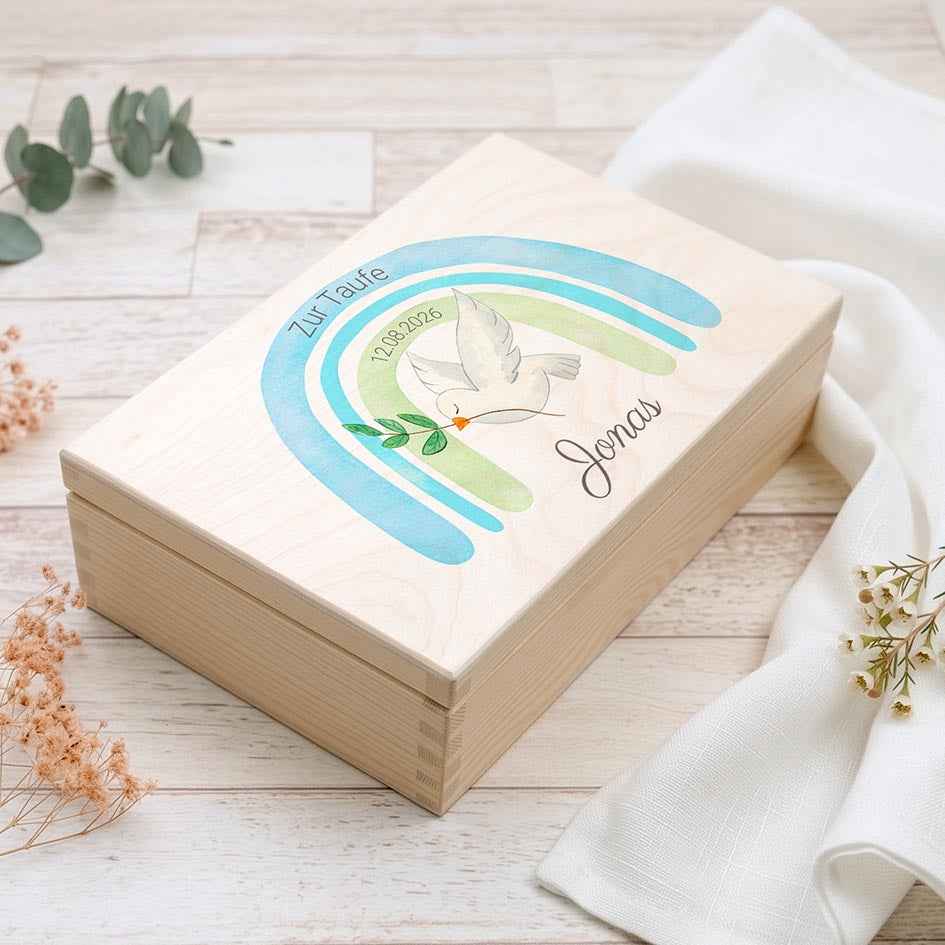 Erinnerungsbox Taufe Löwe