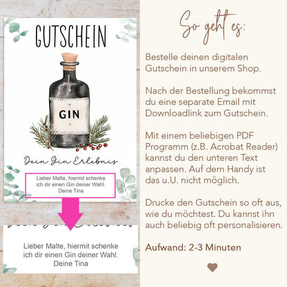 Gin Gutschein Herzensprojekt Manufaktur
