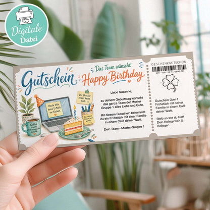 Gutschein Happy Birthday Kollegin Herzensprojekt Manufaktur