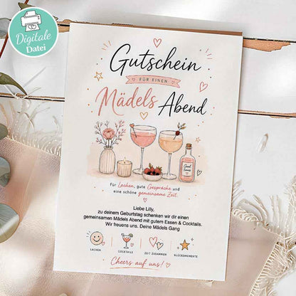 Gutscheinvorlage Mädelsabend