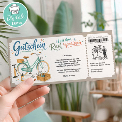 Gutschein Rad Reparatur Herzensprojekt Manufaktur