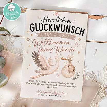 Grußkarte Geburt Herzensprojekt Manufaktur