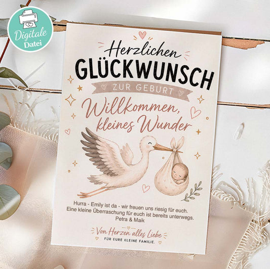 Grußkarte Geburt Herzensprojekt Manufaktur