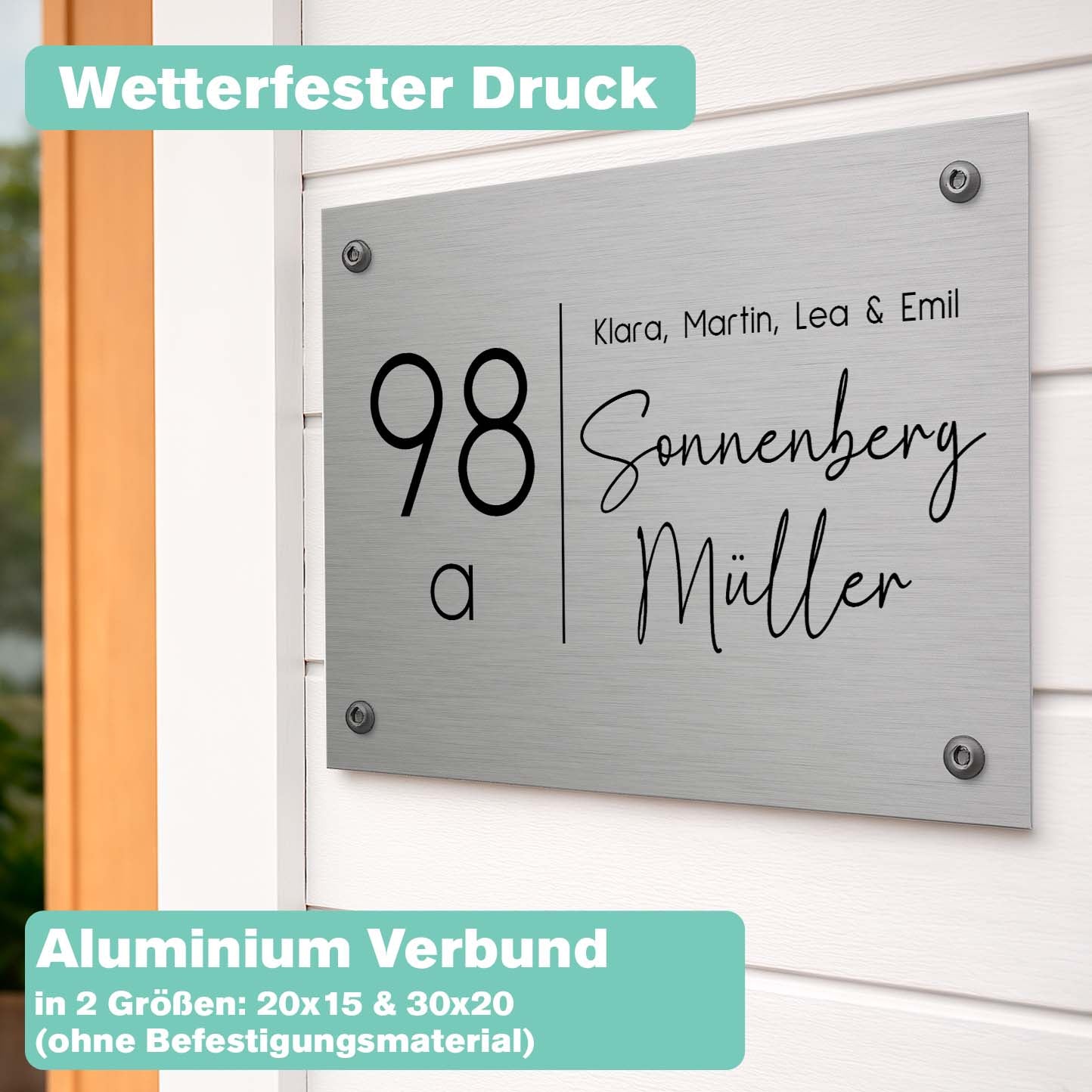 Namensschild Haustür merchOne