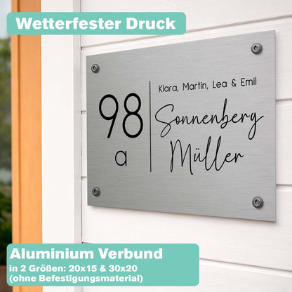 Namensschild Haustür merchOne