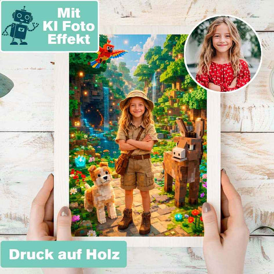 Personalisiertes Kinderposter Blockwelt