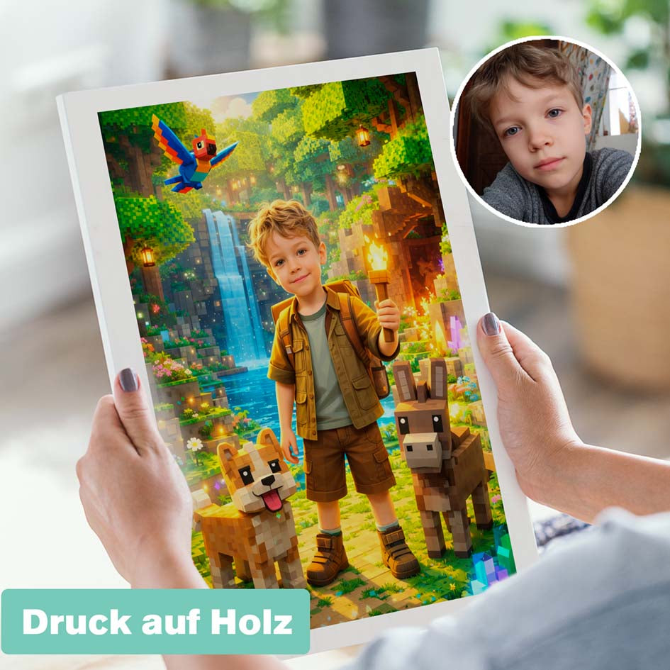 Personalisiertes Kinderposter Blockwelt Herzensprojekt Manufaktur