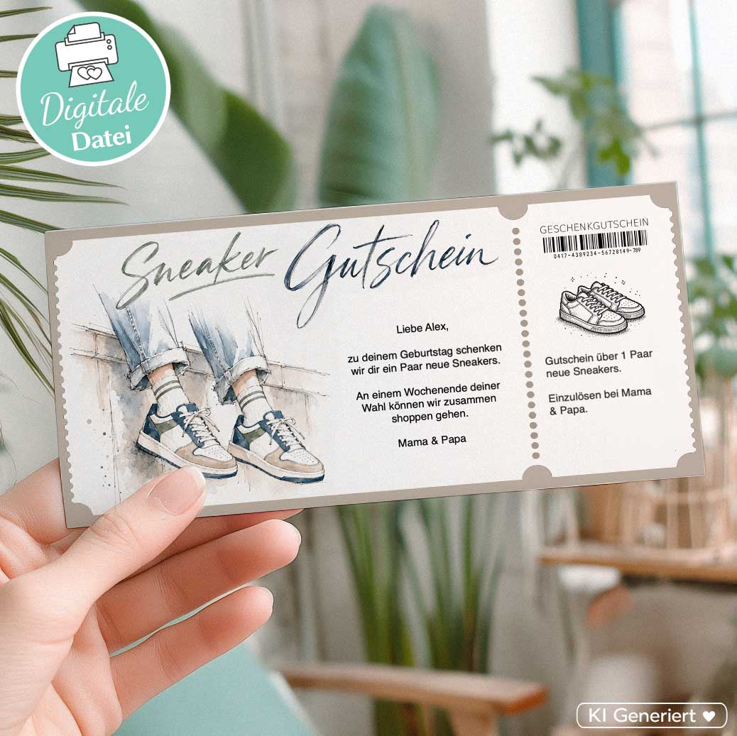 Gutschein Sneaker Herzensprojekt Manufaktur
