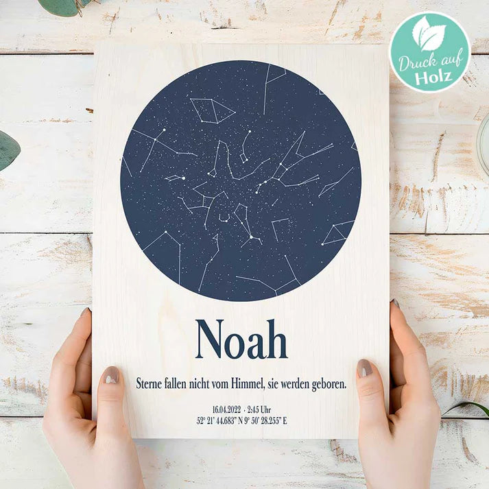 Sternenkarte zur Geburt Herzensprojekt Manufaktur