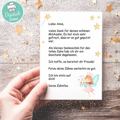 Zahnfee Brief Vorlage Herzensprojekt Manufaktur