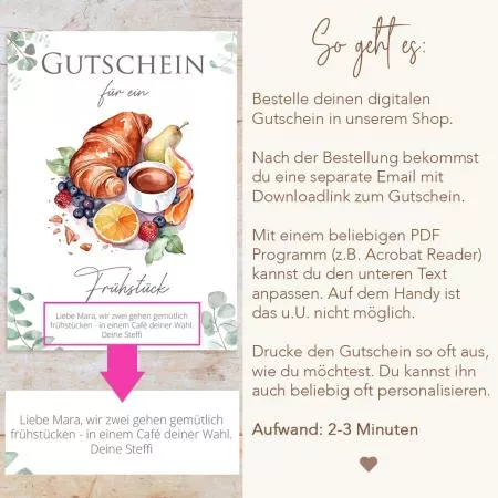 Gutschein Frühstücken PDF